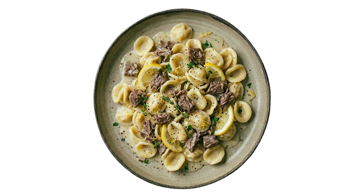 Orecchiette di Manzo al Limone